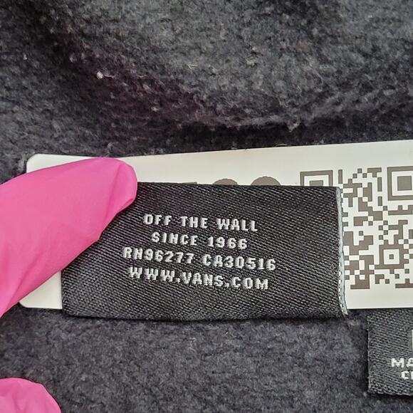 VANS Varsity Snap Hoodie Jacket Medium 22x25 Colorblock Cropped - Picture 6 of 14